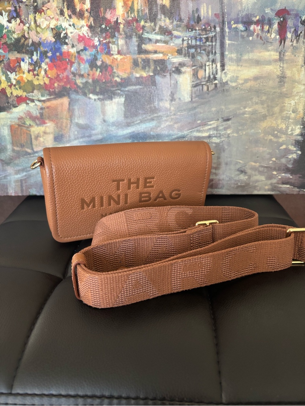 Brown 'The Mini Bag' Crossbody with Wide Strap
